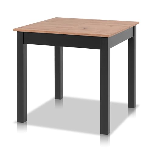 smart Esstisch 80x80 cm Asteiche, Küchentisch ausziehbar bis 120 cm, Esszimmertisch aus Holzwerkstoff inkl. erweiterbare Auszugsplatte, moderner Tisch für bis zu 4 Personen von smart