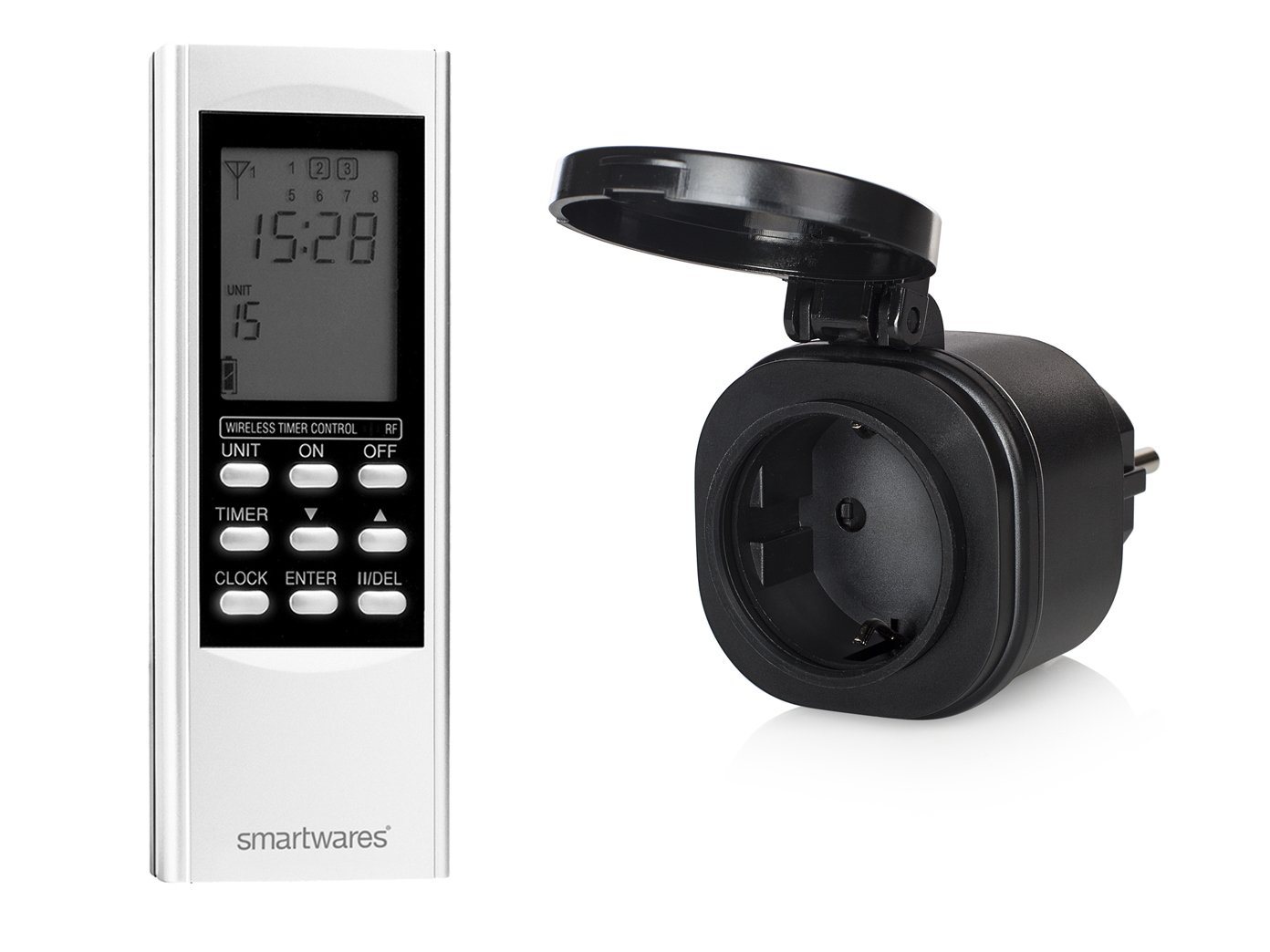 smartwares Funksteckdose, Smart Home Outdoor Funk Set: Steckdose & Fernbedienung für draussen von smartwares