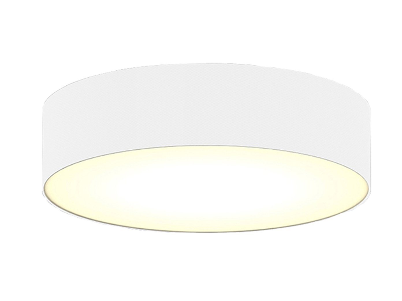 smartwares LED Deckenleuchte, Dimmfunktion, LED wechselbar, Warmweiß, große mit Stoff Lampen-schirm Weiß Design-klassiker Treppenhaus Ø 50cm von smartwares