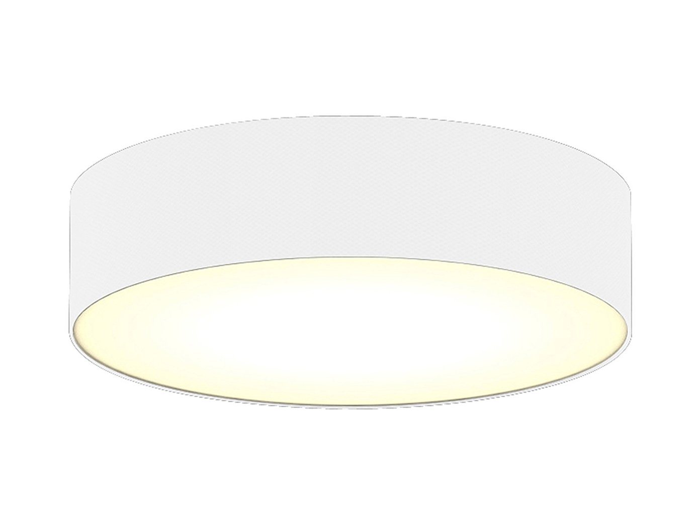 smartwares LED Deckenleuchte, Dimmfunktion, LED wechselbar, Warmweiß, mit Stoff Lampen-schirm Weiß, Design-klassiker für Treppenhaus, Ø 40cm von smartwares