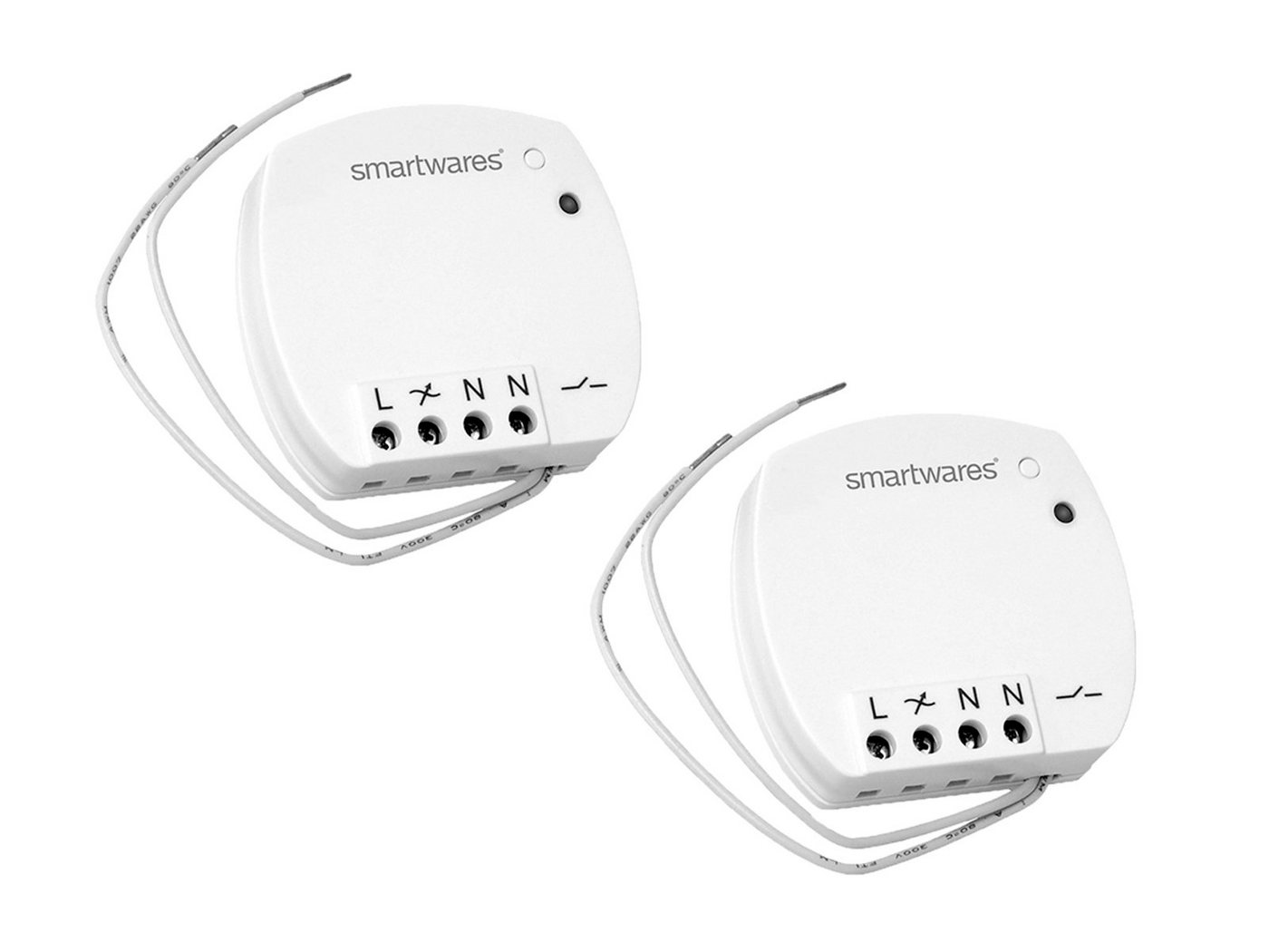 smartwares Licht-Funksteuerung, für Verteilerdose, SmartHome Funk Schalter Set: 2x Einbauschalter, Lichtschalter umrüsten von smartwares