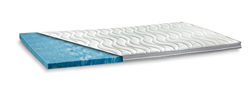 snoozo GELAX® | Gel-Schaum Topper Matratzenauflage | 7cm Gesamthöhe | waschbarer Bezug mit 3D-Mesh-Klimaband und Stegkanten | Raumgewicht RG 50 (100 x 200 cm) von snoozo