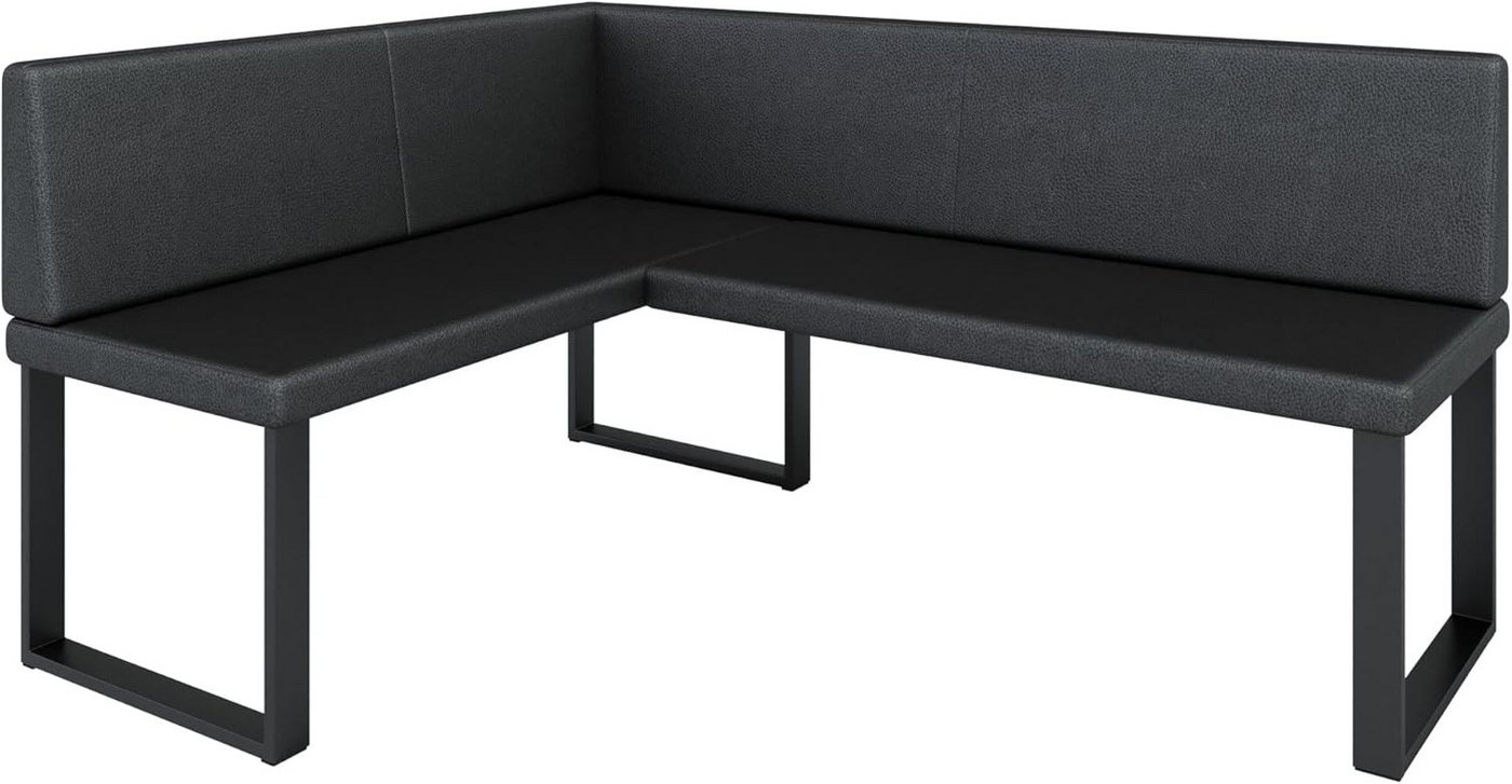 AN-MOEBEL4U Eckbank ALINA Metall, perfekt für Küche, Esszimmer, Wohnzimmer. Zwei Größen 128x168/142x196 von AN-MOEBEL4U