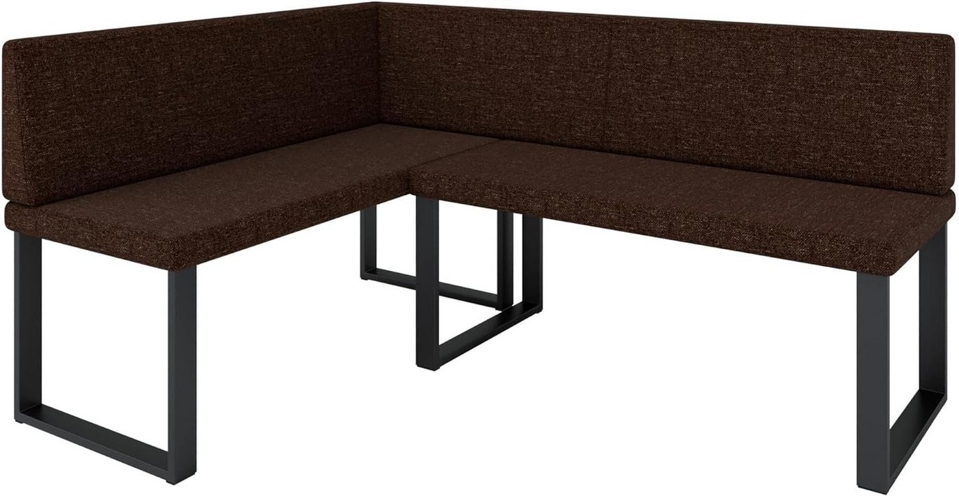 AN-MOEBEL4U Eckbank ALINA Metall, perfekt für Küche, Esszimmer, Wohnzimmer. Zwei Größen 128x168/142x196 von AN-MOEBEL4U