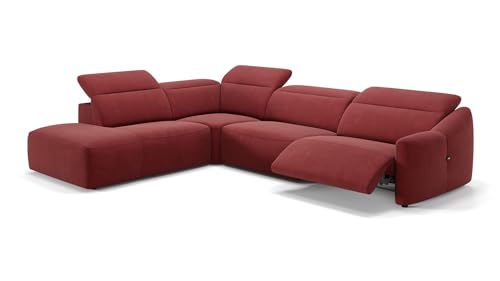 sofanella Stoff Wohnlandschaft Samoa - Hochwertige Polstergarnitur Ausrichtung Links Rot - Designer Stoffsofa mit Relax-Sitzverstellung S: 271 x 237 Breite x 107 Tiefe sofanella Stoff Wohnlandschaft Samoa - Hochwertige Polstergarnitur Ausrichtung Links Rot - Designer Stoffsofa mit Relax-Sitzverstellung S: 271 x 237 Breite x 107 Tiefe von sofanella