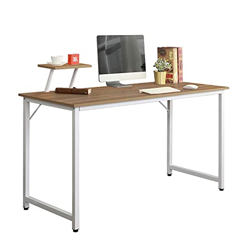 soges Schreibtisch 100x50cm Computertisch PC Laptop Tisch Arbeitstisch Bürotisch Holz, stabil und langlebig Tisch für Zuhause und Büro, Eiche WK-JK100-OK von soges