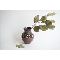 Braune Vase Moderne Blumenvase Keramik Wohndekor Einweihungsparty Geschenk Rustikal Braun Keramikvase Dekorative Bauernhaus von soulceramic