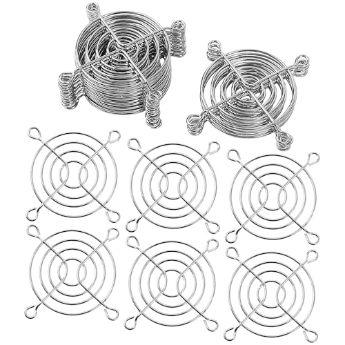 sourcing map 20 Stück Lüftungsgitter, 58 mm Metall Grill Finger Schutz Lüfterschutz PC Lüftergitter für 60mm Gehäuselüfter, Silber von uxcell