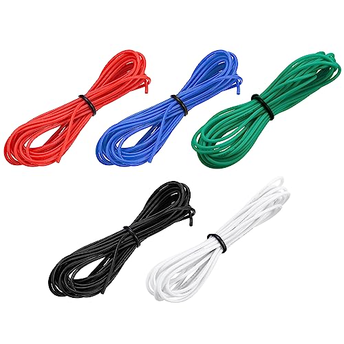 sourcing map 26 Gauge Silikon Draht 26AWG Elektrisch Draht Verseilter Draht Flexibel Verzinkt Kupfer Draht Hochtemperatur Anschluss Draht 5 Farbe 1.5m/4.92ft für Auto Modell Elektrogeräte 5Stk von sourcing map