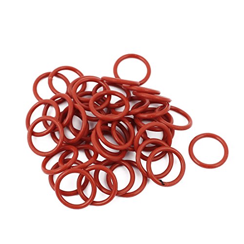 sourcing map 40Stk Rot 13mm x 1.5mm Silikon Gummi Dichtung O Ring Abdichtung Hitze Beständig de von uxcell