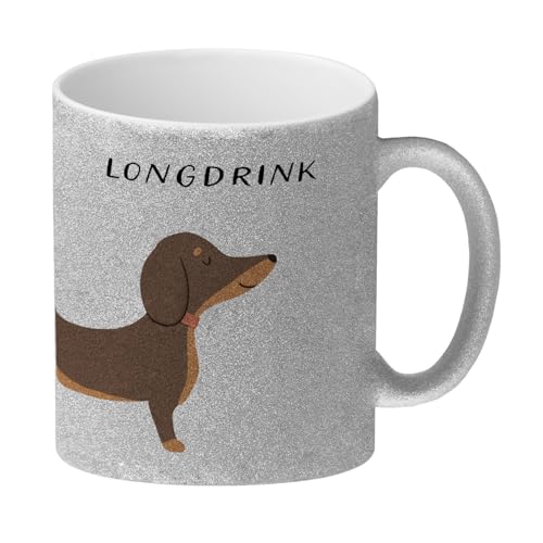 speecheese Dackel Glitzer-Kaffeebecher mit Spruch Longdrink Perfekt für Dackel-Liebhaber Ideal für Alkohol Fans - Gin Tonic Tequila Wodka Whisky speecheese Dackel Glitzer-Kaffeebecher mit Spruch Longdrink Perfekt für Dackel-Liebhaber Ideal für Alkohol Fans - Gin Tonic Tequila Wodka Whisky von speecheese