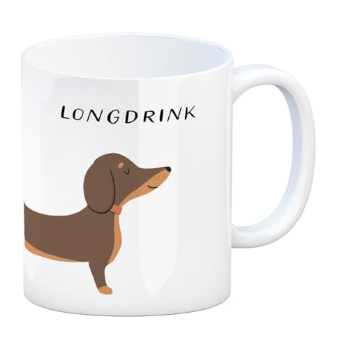 speecheese Dackel Kaffeebecher mit Spruch Longdrink Perfekt für Dackel-Liebhaber Ideal für Alkohol Fans - Gin Tonic Tequila Wodka Whisky speecheese Dackel Kaffeebecher mit Spruch Longdrink Perfekt für Dackel-Liebhaber Ideal für Alkohol Fans - Gin Tonic Tequila Wodka Whisky von speecheese
