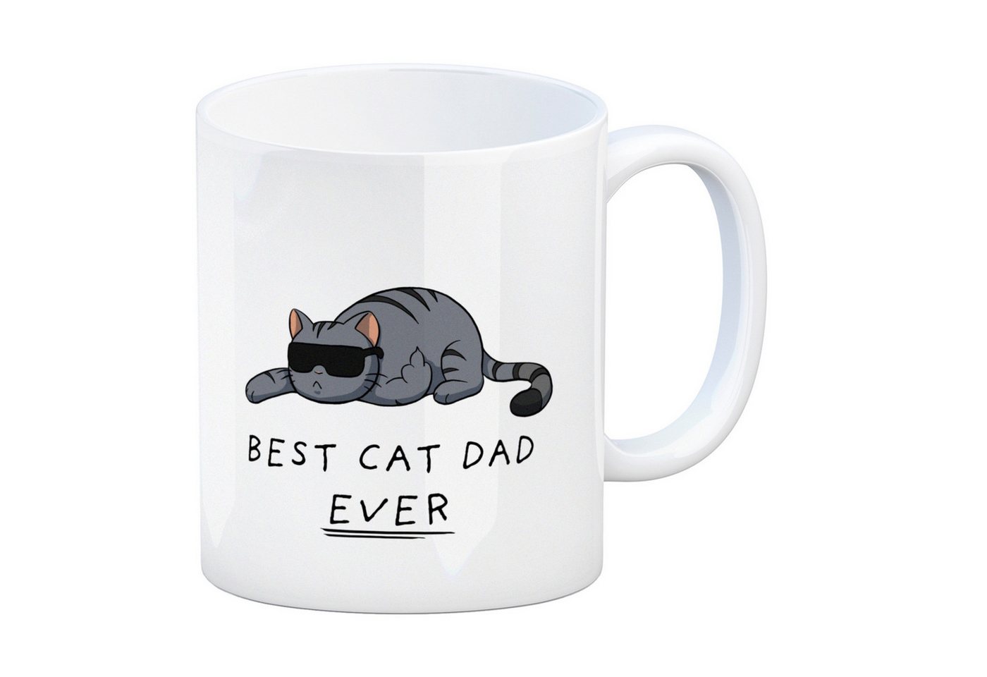 speecheese Tasse Best cat dad ever Katzen Kaffeebecher von speecheese