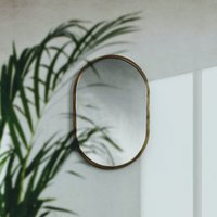 Handgefertigter Bambus-Wandspiegel [Klein] Für Wanddekoration, Minimaler Ovaler Dekorativer Wandspiegel Badezimmer, Wohnzimmer, Kommode, Schlafzimmer von studioMIANZI