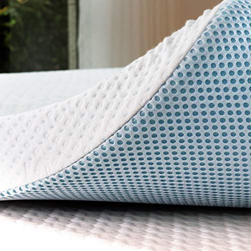 subrtex Topper 160 x 200 cm,5cm Hoch Gel Memory Foam Topper H3&H2 hart Matratzentopper mit atmungsaktiver und waschbarem Bezug für Boxspringbett, Wohnwagen und Schlafsofa von subrtex