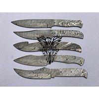 Lot Von 5 Blankoklingenmessern Aus Damaststahl Für Messerherstellungszubehör | Bb-410 von suresharpbladesshop