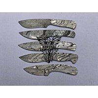 Lot Von 5 Blankoklingenmessern Aus Damaststahl Für Messerherstellungszubehör | Bb-409 von suresharpbladesshop