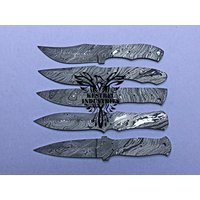 Lot Von 5 Damaszener Stahl Blank Klingenmesser Für Messer Machen Zubehör | Bb-411 von suresharpbladesshop