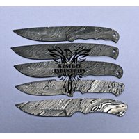 Lot Von 5 Blankoklingenmessern Aus Damaststahl Für Messerherstellungszubehör | Bb-413 von suresharpbladesshop