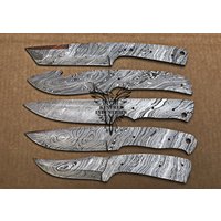 Lot Von 5 Blankoklingenmessern Aus Damaststahl Für Messerherstellungszubehör | Bb-421 von suresharpbladesshop