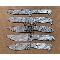 Lot Von 5 Damaszener Stahl Blank Klingenmesser Für Messer Machen Zubehör | Bb-423 von suresharpbladesshop