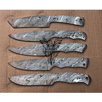 Lot Von 5 Damaszener Stahl Blank Klingenmesser Für Messer Machen Lieferungen | Bb-428 von suresharpbladesshop