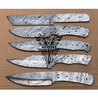Lot Von 5 Blankoklingenmessern Aus Damaststahl Für Messerherstellungszubehör | Su-304 von suresharpbladesshop