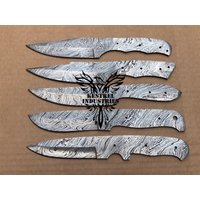 Lot Von 5 Blankoklingenmessern Aus Damaststahl Für Messerherstellungszubehör | Su-307 von suresharpbladesshop