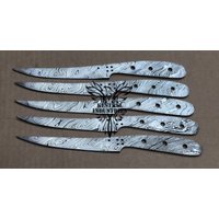 Set 5 Damast-stahl-Rohlinge Für Messerherstellungszubehör | Bb-434 von suresharpbladesshop