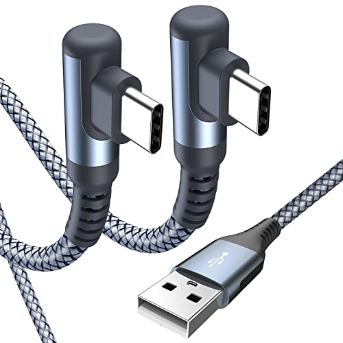 USB C Kabel 3.1A Schnellladung [2Stück 3m], Ladekabel USB C Winkel Type C Kabel Nylon für iPhone15/Pro/Max/Plus,Samsung Galaxy S24 S23 S22,S21,S20 S10 S9,S8,Note10/,M31 M30s M20,A71 A52 A51,Mi9/8 von sweguard