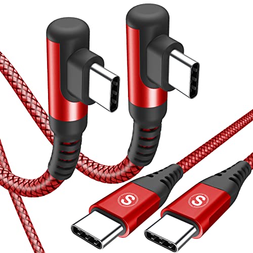 USB C auf USB C Kabel 60W PD 3.0[2Stück 3M],Typ-C Ladekabel iPhone 15 Schnellladekabel USB-C Ladegerät Nylon für iPhone 15 Pro Max,MacBook iPad Pro Mini Air,Galaxy S24 S23 Note 20,Pixel,Switch,Tablets von sweguard