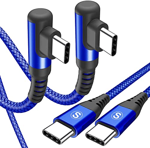 USB C auf USB C Kabel 60W PD 3.0[2Stück 2M],Typ-C Ladekabel iPhone 15 Schnellladekabel USB-C Ladegerät Nylon für iPhone 15 Pro Max,MacBook iPad Pro Mini Air,Galaxy S24 S23 Note 20,Pixel,Switch,Tablets von sweguard