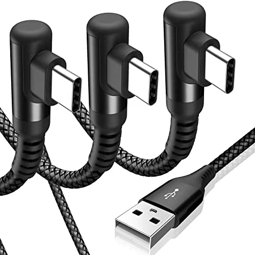 USB C Kabel 3.1A [3Stück 3M+2M+1M] Schnellladung,Winkel Ladekabel USB C Nylon Type C Kabel für Samsung Galaxy S24 S23 S22 S21 Plus/Ultra/FE,Note 20/10,A71 A52 A51,i Phone 15 Pro Max,HUAWEI P60/P50 von sweguard