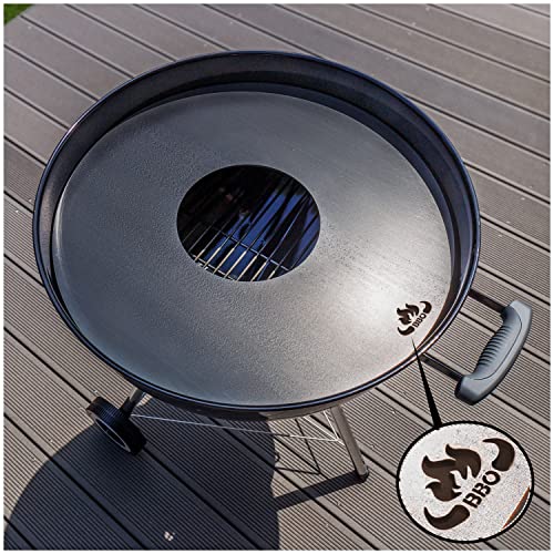 teileplus24 FR01 Grillring | Grillplatte | Feuerplatte | BBQ-Platte | Plancha für Weber Kugelgrill, Größe:Ø 48.5cm (50er Kugelgrill) von teileplus24