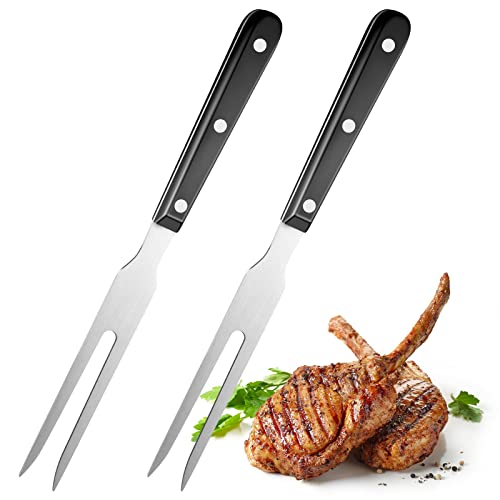 2 Stücke Fleischgabel Grillgabel aus Serviergabel Edelstahl mit Kunststoff Griff Tranchiergabel Lang für Grill Küche Truthahn Braten Abendessen Küchenzubehör, Fleischgabel Edelstahl von teng hong hui