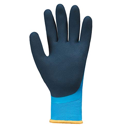 (12 Paar) teXXor Handschuhe Nylon-Winterhandschuhe Latex 12 x blau/dunkelblau L/9 von texxor