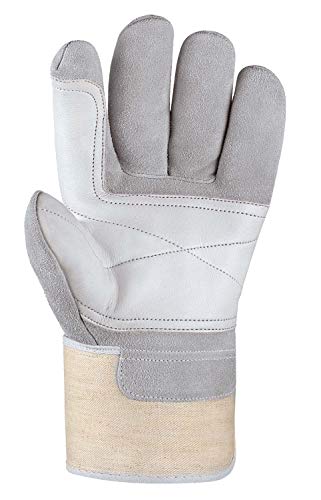 (12 Paar) teXXor Handschuhe TOP Rindspaltleder-Handschuhe Harz 12 x Leder Natur/Drell weiß XL/10 von texxor