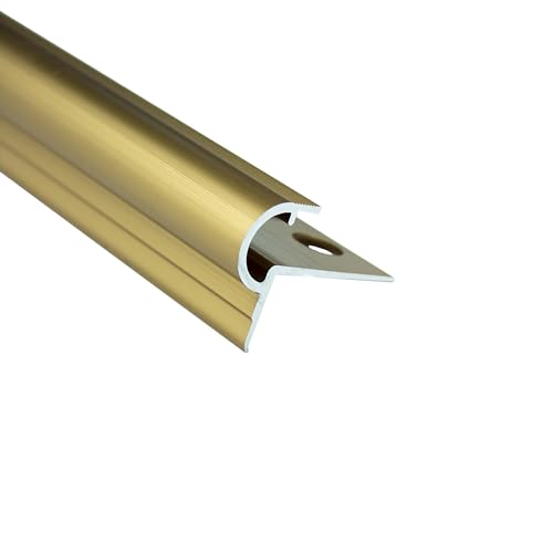 Alu Stufenprofil Fliesenschiene Profil Treppe Schiene gold matt L300cm H10mm von tktrading24