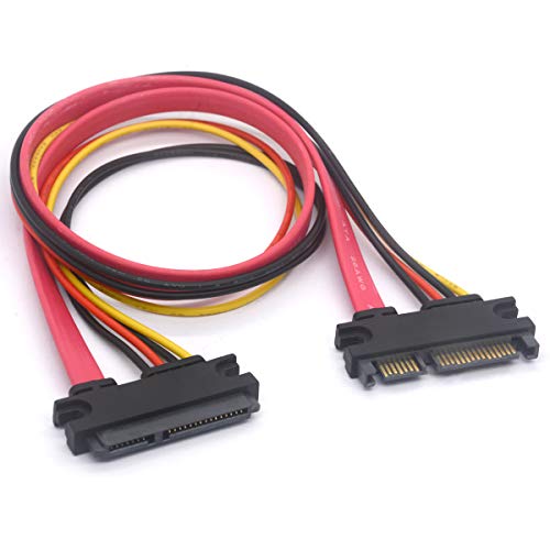 22 pin SATA Extension Cable 7+15 Sata Male to Female Data and Power Extender (30cm) von Tomost