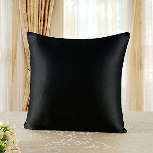 Townssilk 19 Momme 100% Seide Kissenbezug 1 Stück 65x65cm Schwarz Townssilk 19 Momme 100% Seide Kissenbezug 1 Stück 65x65cm Schwarz von townssilk