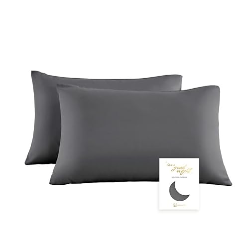 Townssilk doppelseitig 100% Reiner Tencel Kissenbezug, High-End Kissenbezug, geeignet für Haar- und Hautgesundheit, 2-teilig, mit verstecktem Reißverschluss,60x60cm,BlackGrey Townssilk doppelseitig 100% Reiner Tencel Kissenbezug, High-End Kissenbezug, geeignet für Haar- und Hautgesundheit, 2-teilig, mit verstecktem Reißverschluss,60x60cm,BlackGrey von townssilk
