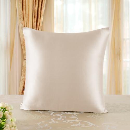 townssilk Beidseitig 100% 19mm Pure Maulbeerseide Kissenbezug für Haar und Haut Gesundheit, 1 Stück 80x80cm Größe Kissenbezug mit verstecktem Reißverschluss 600 Fadenzahl Taupe townssilk Beidseitig 100% 19mm Pure Maulbeerseide Kissenbezug für Haar und Haut Gesundheit, 1 Stück 80x80cm Größe Kissenbezug mit verstecktem Reißverschluss 600 Fadenzahl Taupe von townssilk