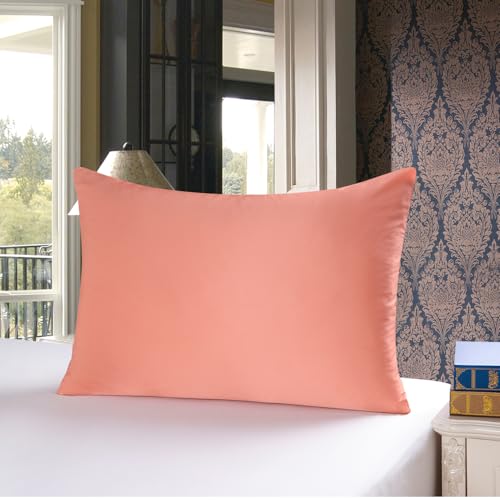 townssilk Kissenbezug, beidseitig aus 100 % 19 Momme Seide, 50 x 70 cm, mit verstecktem Reißverschluss, Koralle townssilk Kissenbezug, beidseitig aus 100 % 19 Momme Seide, 50 x 70 cm, mit verstecktem Reißverschluss, Koralle von townssilk