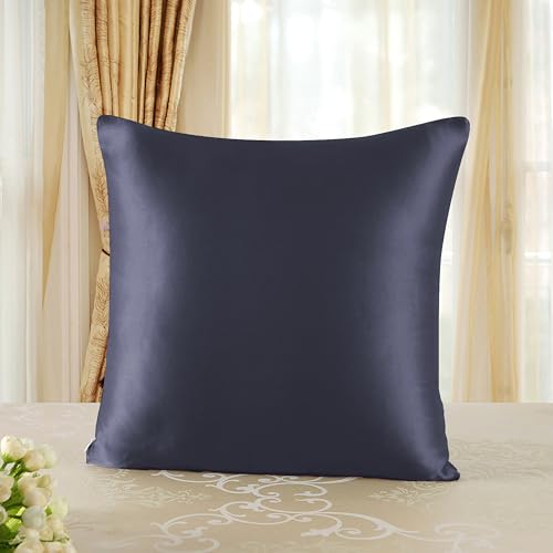 townssilk Seidenkissenbezug 40x40cm – 100% Maulbeerseide, 19mm, beidseitig Seide, Oeko-TEX Zertifiziert, Güteklasse 6A, mit Reißverschluss, 1 Stück,Grayishblue townssilk Seidenkissenbezug 40x40cm – 100% Maulbeerseide, 19mm, beidseitig Seide, Oeko-TEX Zertifiziert, Güteklasse 6A, mit Reißverschluss, 1 Stück,Grayishblue von townssilk