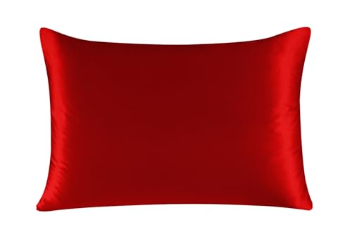 townssilk Kissenbezug Seide 100% 19mm Pure Maulbeerseide,Beidseitig Seide,für Haar Haut Gesundheit,kopfkissenbezug Seide,verstecktem Reißverschluss,1Stück,40x60cm,Red townssilk Kissenbezug Seide 100% 19mm Pure Maulbeerseide,Beidseitig Seide,für Haar Haut Gesundheit,kopfkissenbezug Seide,verstecktem Reißverschluss,1Stück,40x60cm,Red von townssilk