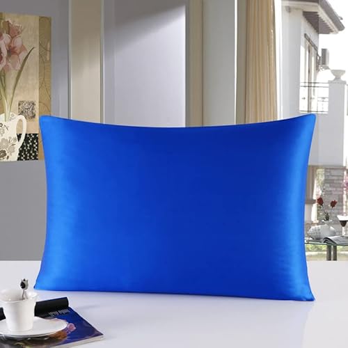 townssilk Kissenbezug beidseitig aus 100 % 19-Momme-Seide, mit verstecktem Reißverschluss, 50 x 75 cm, Königsblau townssilk Kissenbezug beidseitig aus 100 % 19-Momme-Seide, mit verstecktem Reißverschluss, 50 x 75 cm, Königsblau von townssilk