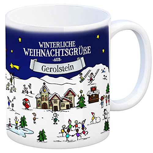 trendaffe Gerolstein Weihnachten Kaffeebecher mit winterlichen Weihnachtsgrüßen - Tasse, Weihnachtsmarkt, Weihnachten, Rentier, Geschenkidee, Geschenk von trendaffe