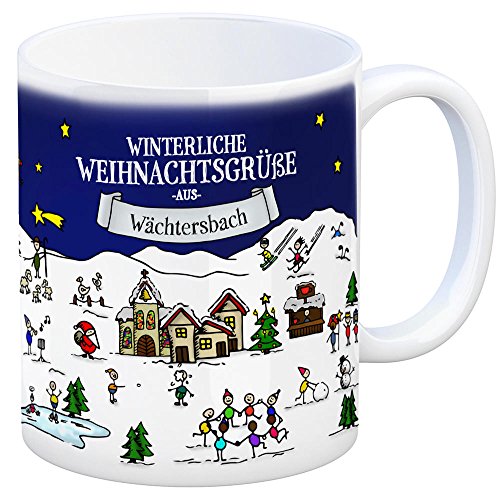 Wächtersbach Weihnachten Kaffeebecher mit winterlichen Weihnachtsgrüßen - Tasse, Weihnachtsmarkt, Weihnachten, Rentier, Geschenkidee, Geschenk von trendaffe