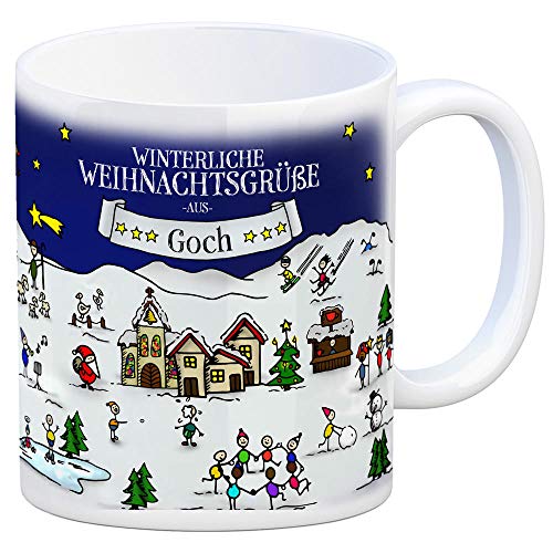 trendaffe Goch Weihnachten Kaffeebecher mit winterlichen Weihnachtsgrüßen - Tasse, Weihnachtsmarkt, Weihnachten, Rentier, Geschenkidee, Geschenk von trendaffe