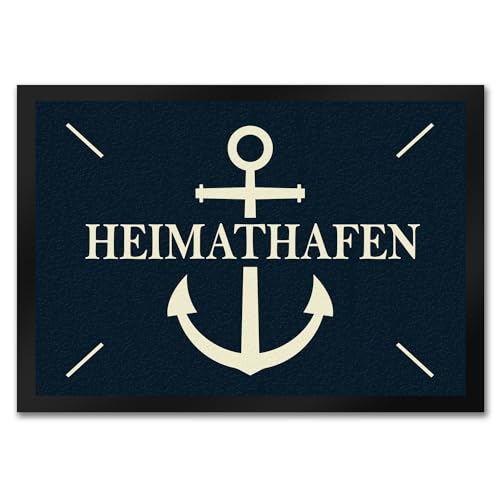 trendaffe - Heimathafen Fußmatte mit Anker Motiv von trendaffe